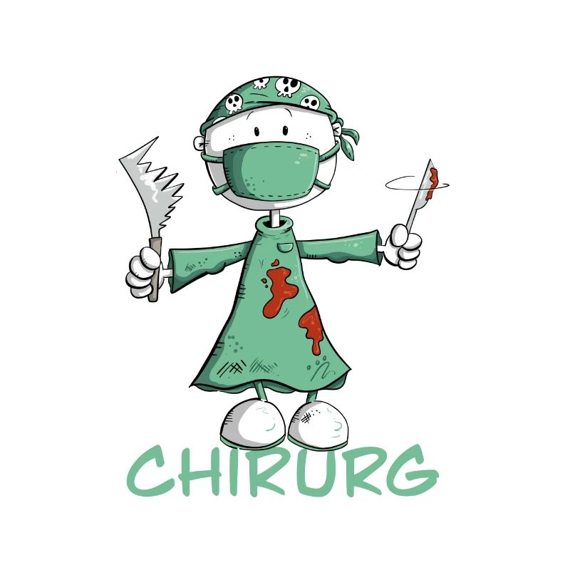 Chirurg Strichmännchen Cartoon