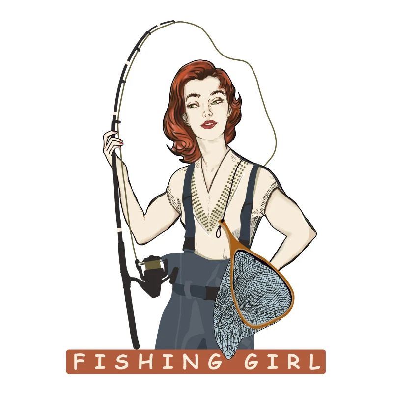 Mädchen beim Angeln