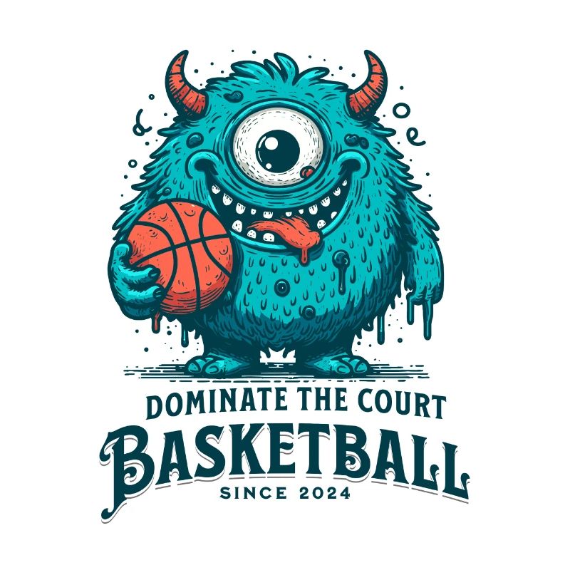 Einzigartiger Basketball-Monster-Print