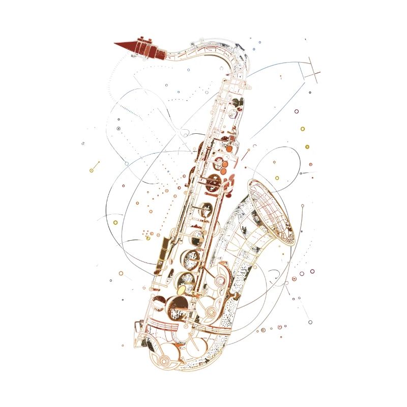 Saxophone Line Art