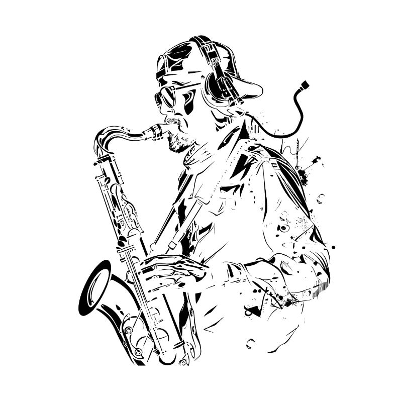 Saxophonist Grafik