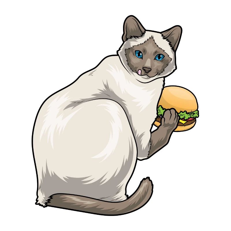 Siamkatze Cheeseburger