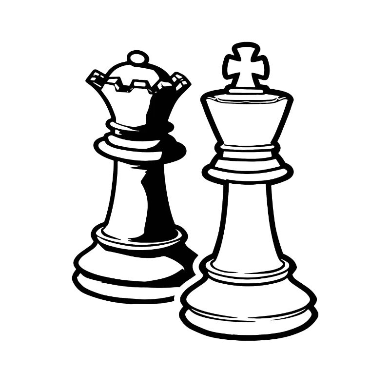 Schach Dame und König