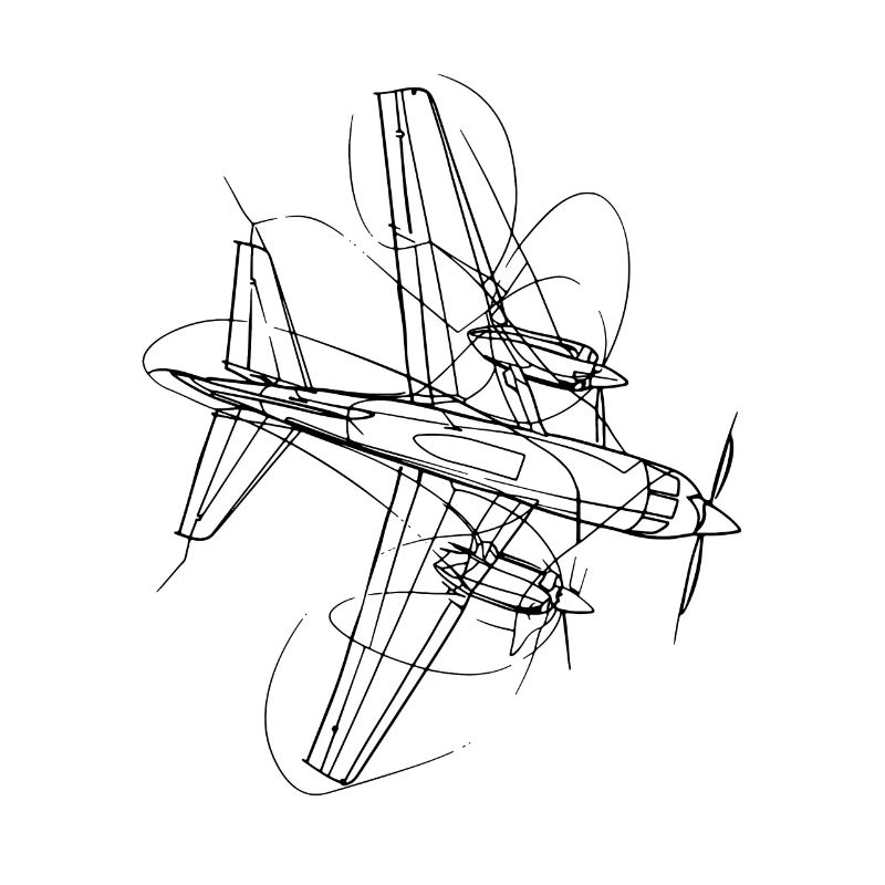 Flugzeug Skizze