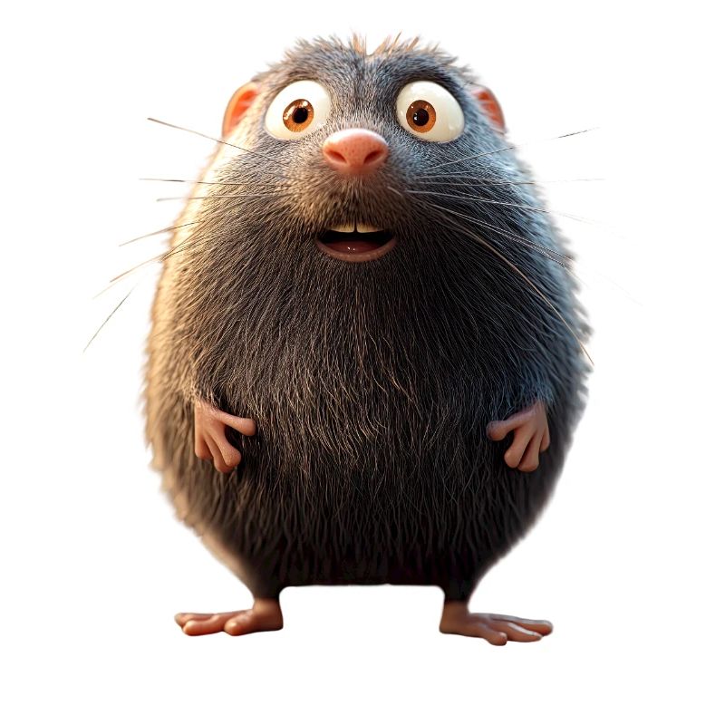 Mole with Sunglasses Love Cute Moles