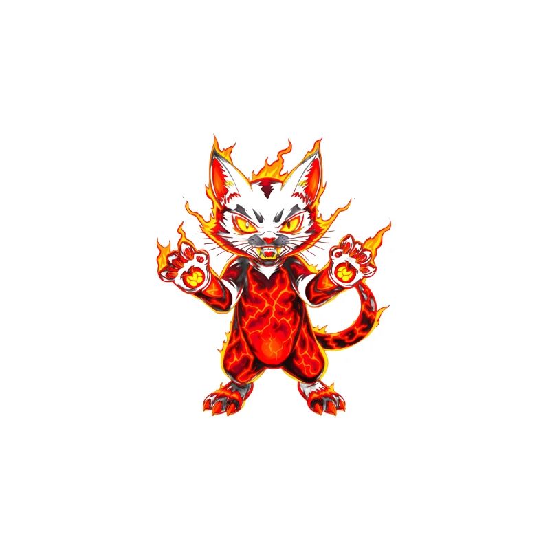 Chat de Feu et de Lave - Chaton en feu