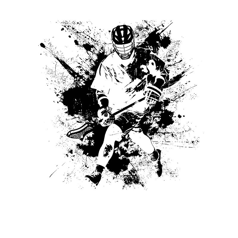 Lacrosse Spieler Graffiti