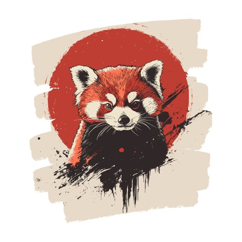 Roter Panda Retro