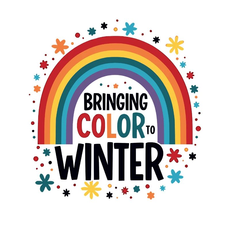 Farbenregenbogen Winter