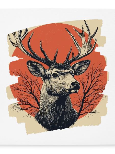 Hirsch mit Geweih