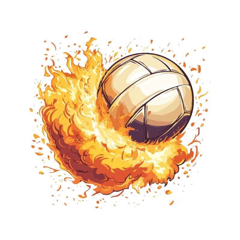 brennender Volleyball Feuer
