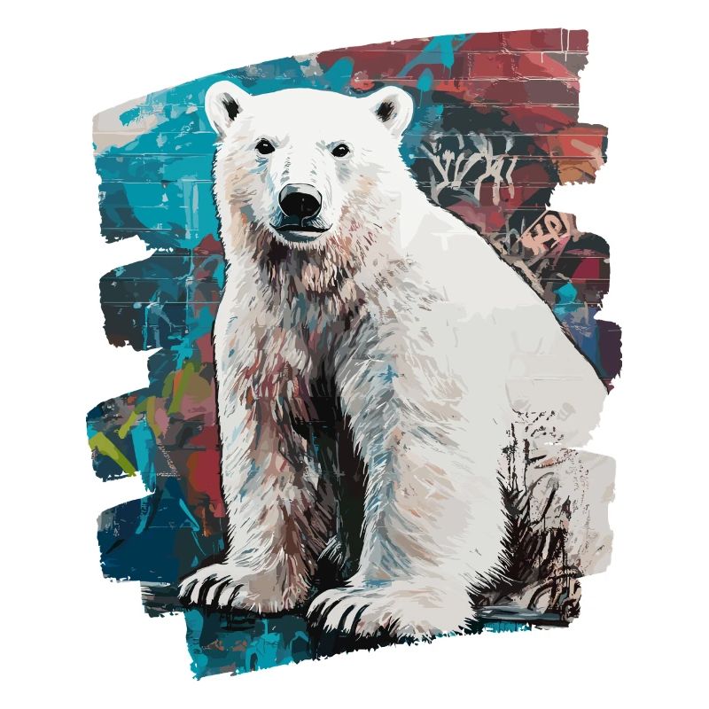 Eisbär Graffiti Sprayer