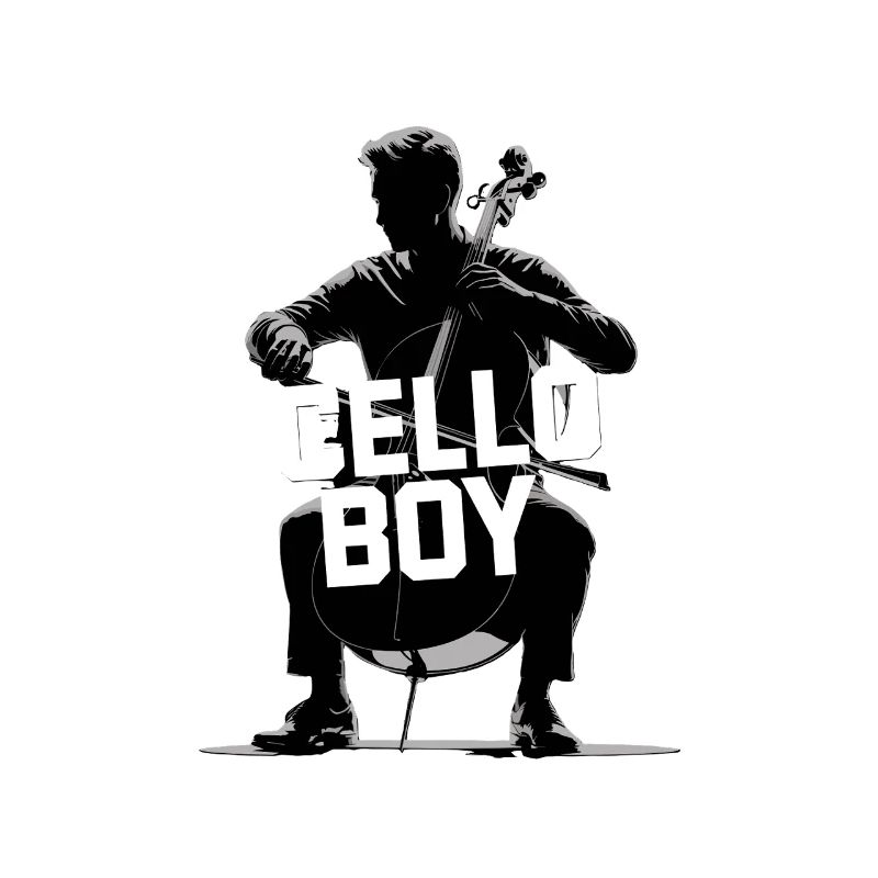 Cello Boy Cellist Silhouette