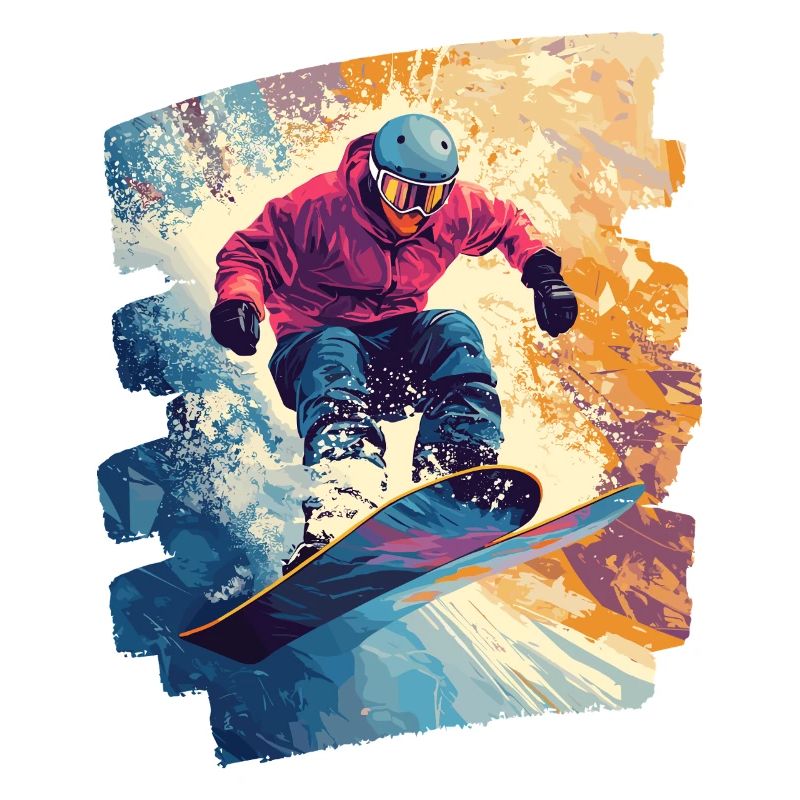Snowboarder Pulverschnee