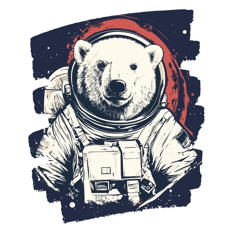 Eisbär Astronaut