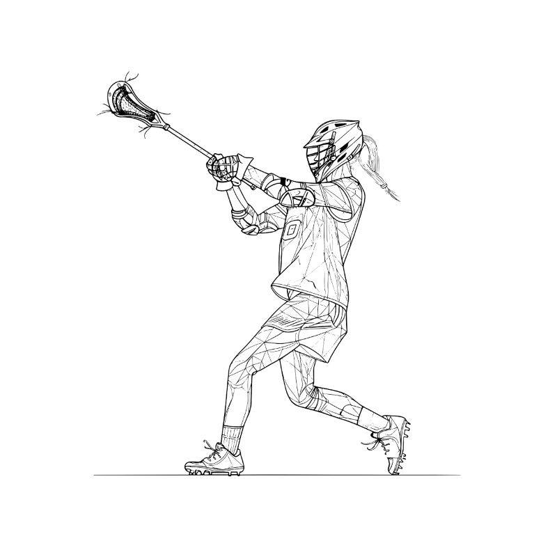 Lacrosse Player Sketch