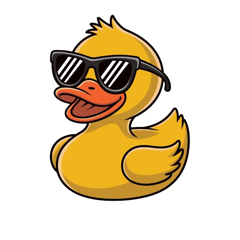 Gummiente mit Sonnenbrille