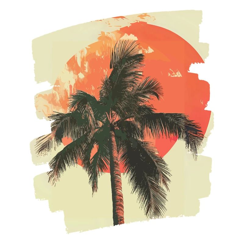 Palme Sonnenuntergang Sommer