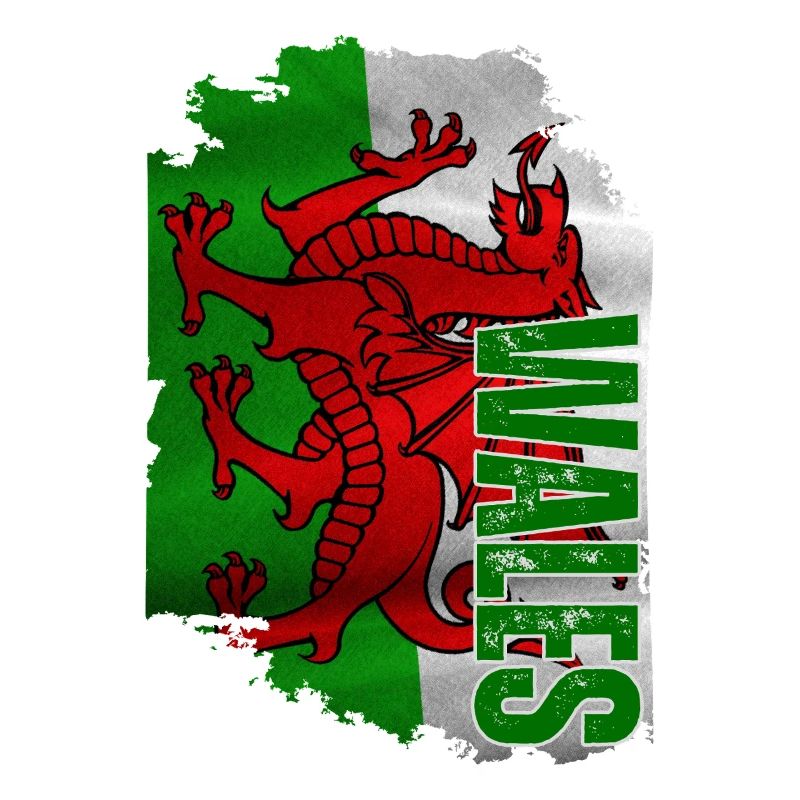 Vertical Welsh flag, Welsh pride