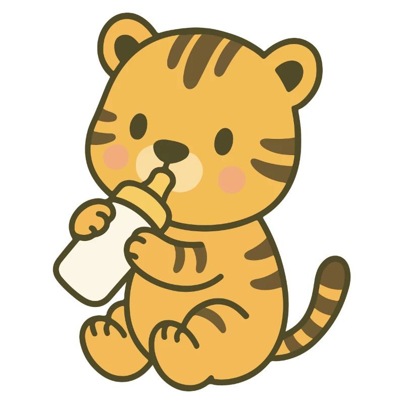 Biberon Baby Tiger - Bébé Tiger avec biberon