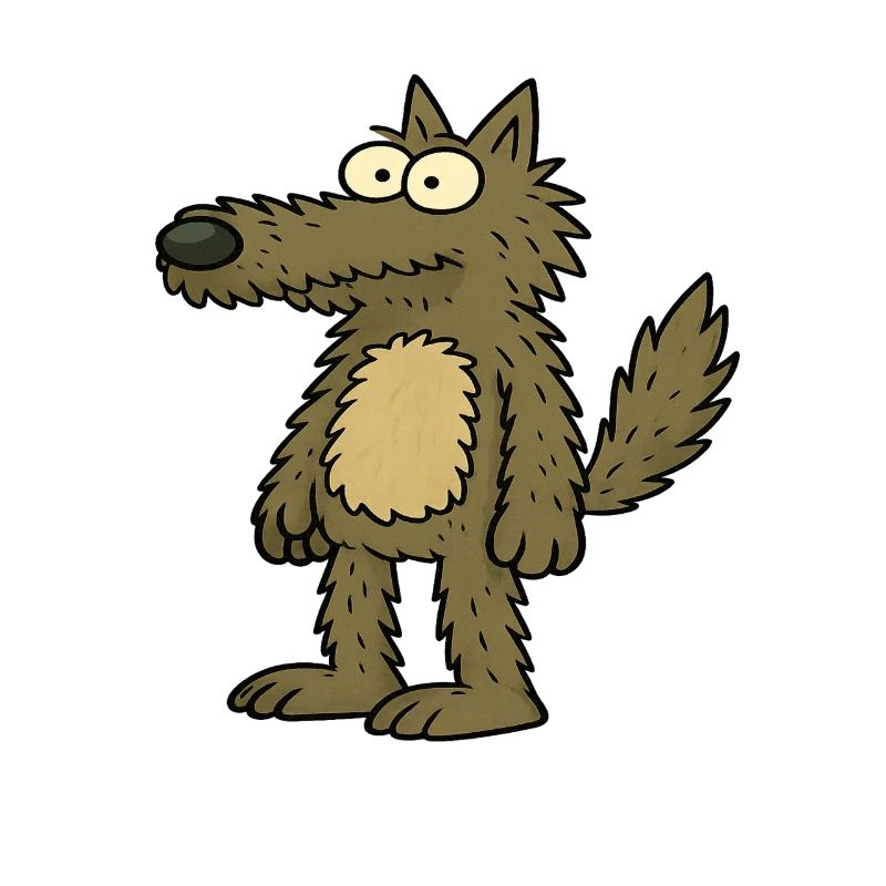 Wolfgang Wolf Cartoon