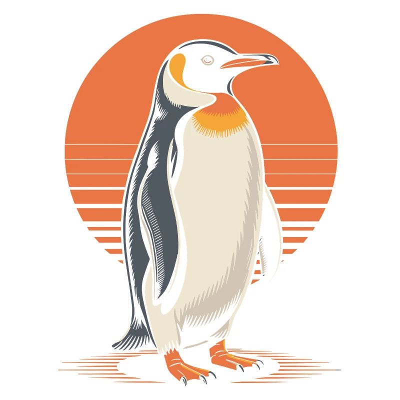 Eleganter Pinguin Sonnenuntergang