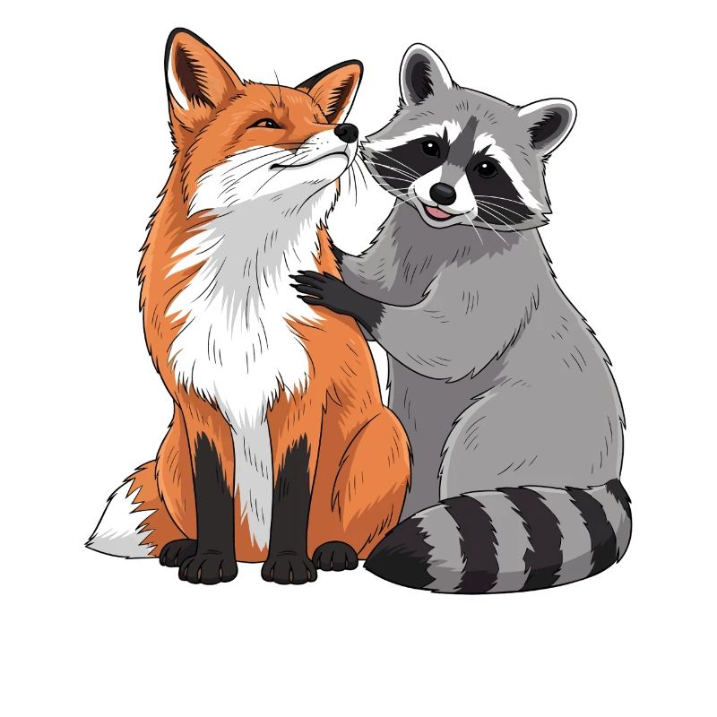 Wilde Tierfreunde Illustration