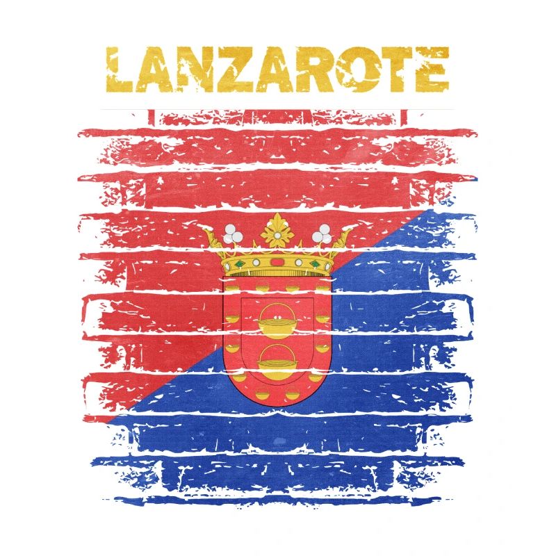 Lanzarote FlaggenDesign mit Wellenmuster