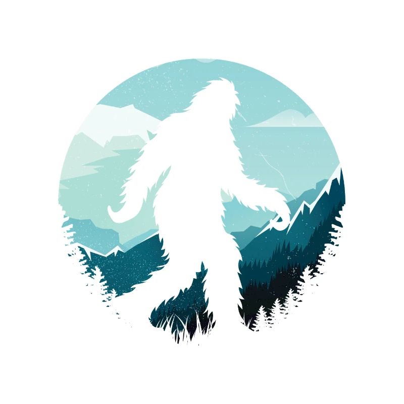Wilder Bergsilhouetten Motiv