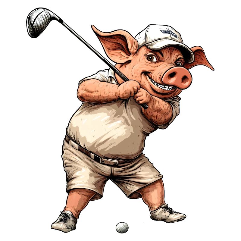 Schweine Golfer / Golf Schwein