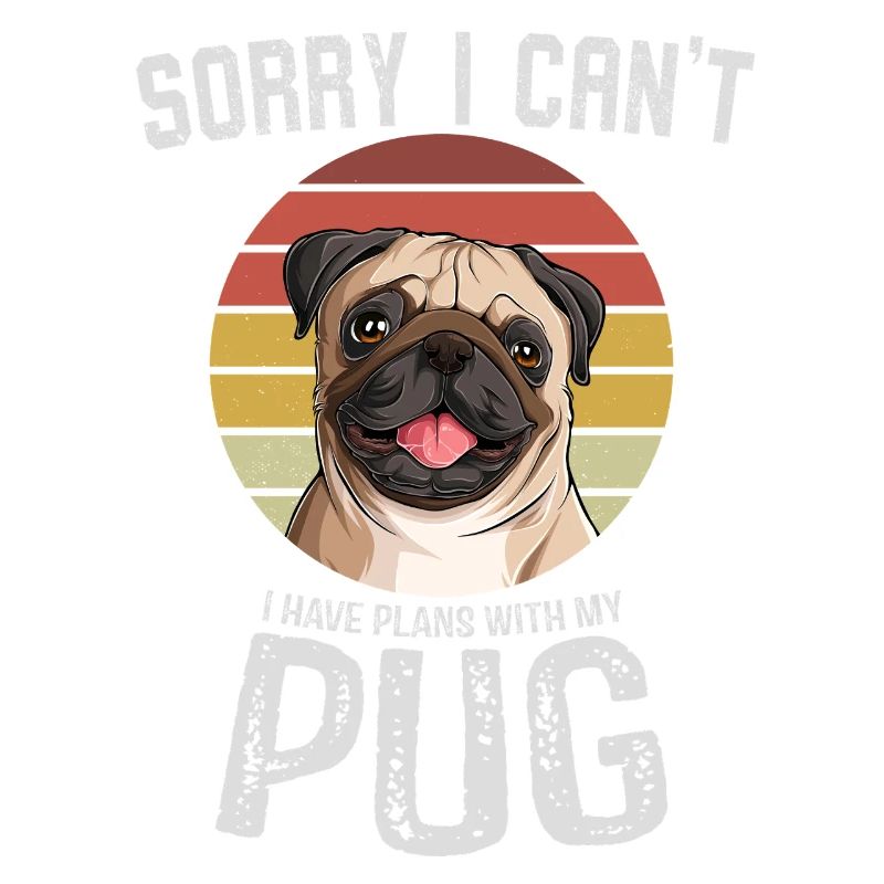 Humorous Pug with Text Design