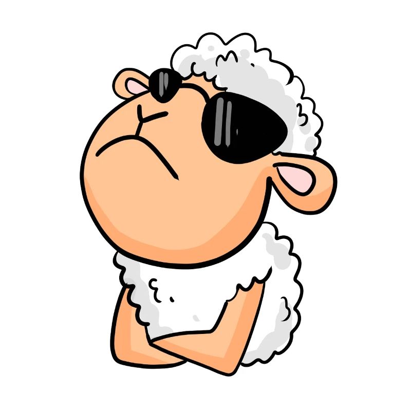 Cooles Schaf mit Sonnenbrille