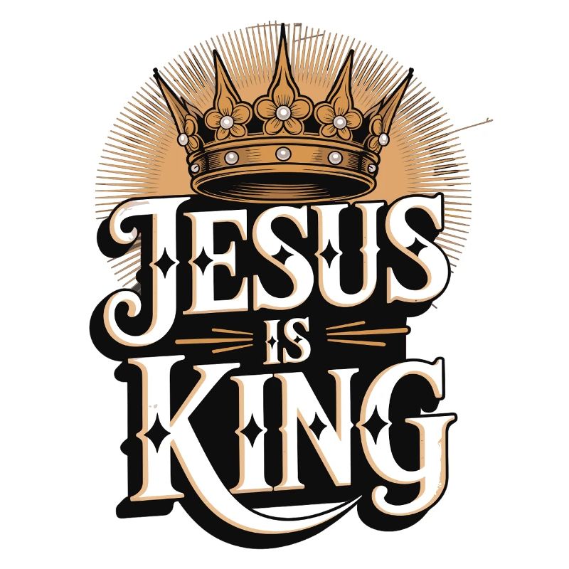 Jesus as King with Crown Design