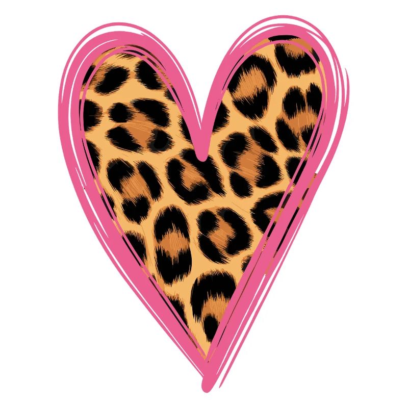Leopard Muster Herz Design