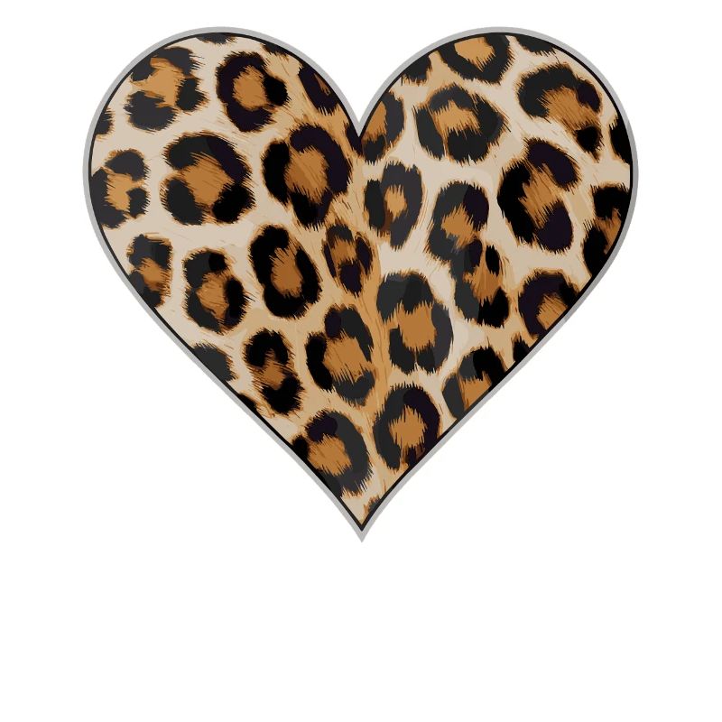 Leopardprint Herz Muster