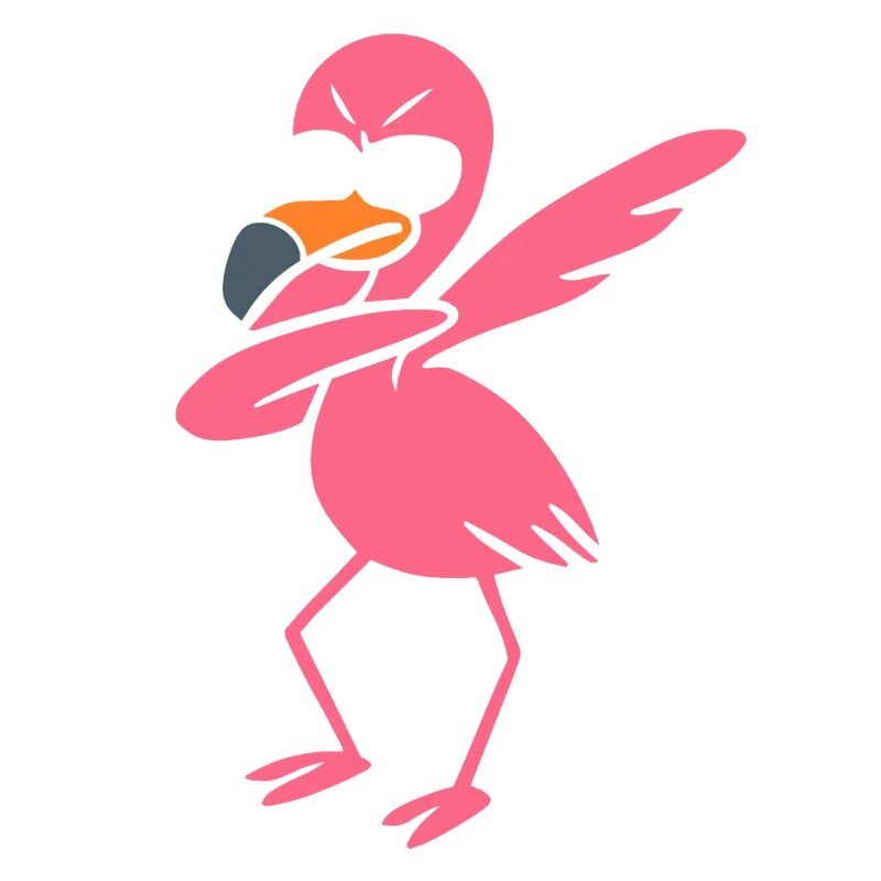 Tanzende Flamingo Dabbing 