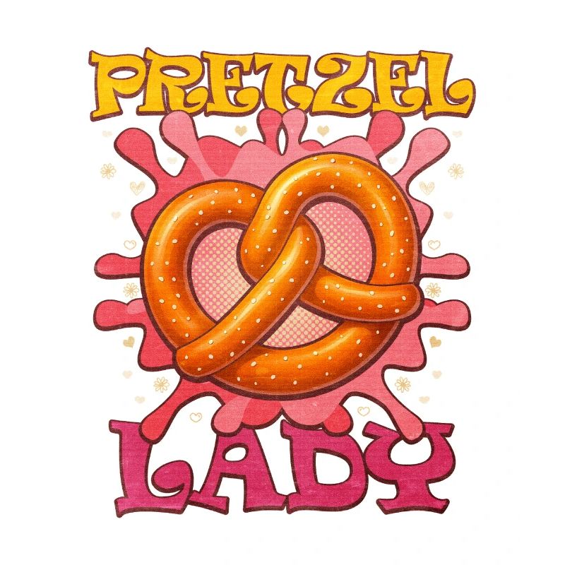 Kunterbunter Bretzel mit Mädchen-Slogan