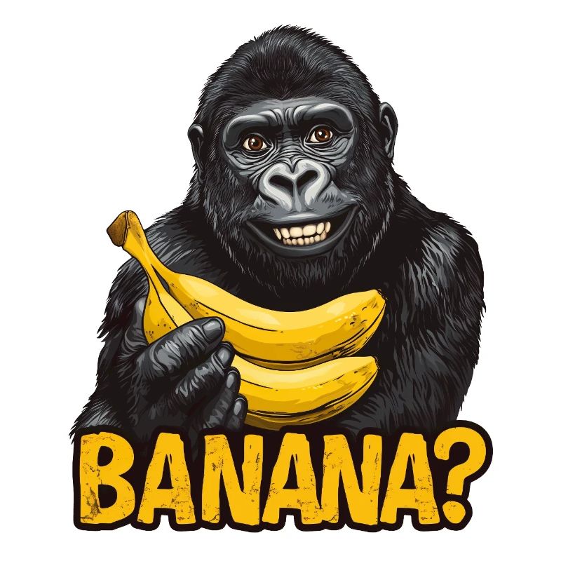 Gorilla mit Bananen