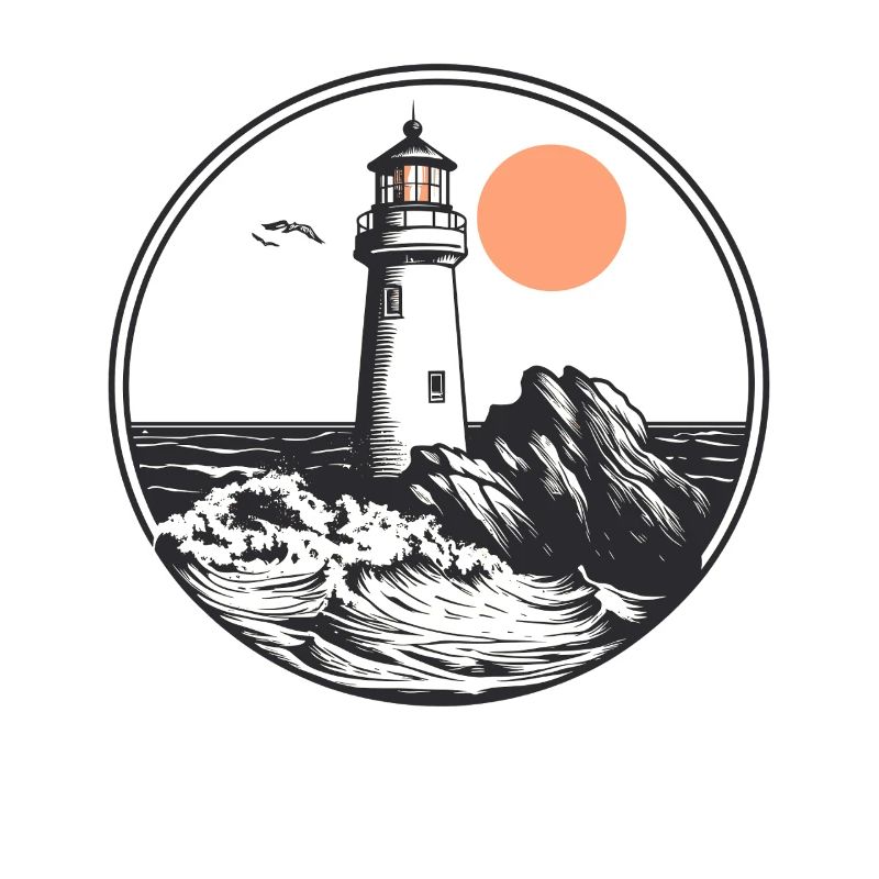 Leuchtturm bei Meeresrauschen