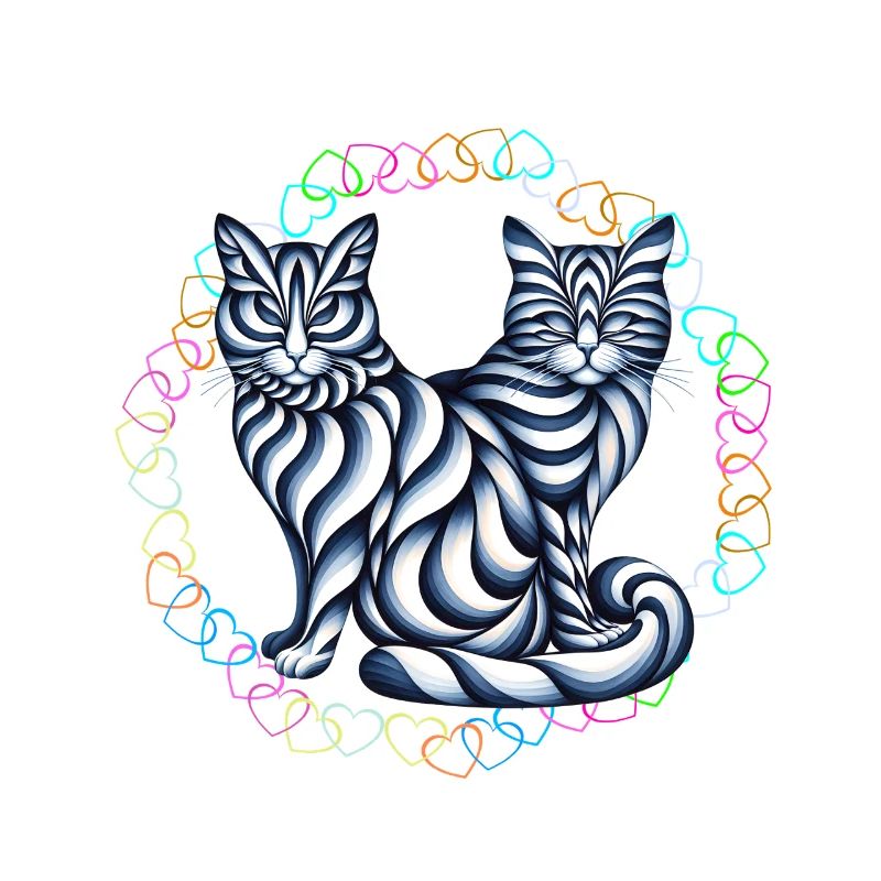 Retro Katzen Katze 60er