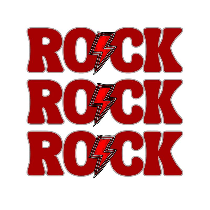 ROCK Drei rote Logos