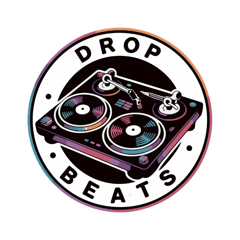Drop Beat Plattenspieler Illustration