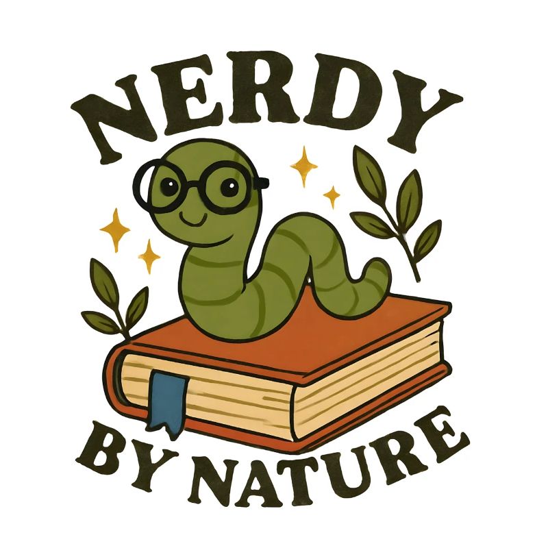 Lustiger Bücherwurm  