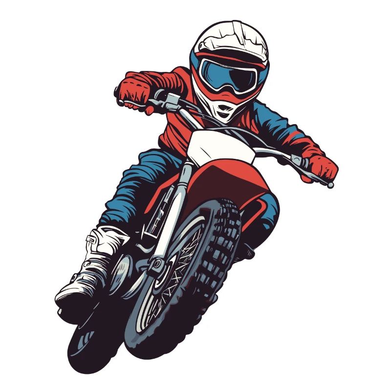 Adrenalinischer Motorradfahrer