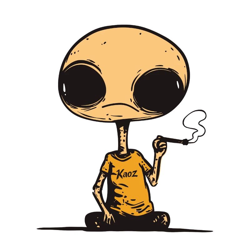 Lässige Alien-Graffiti