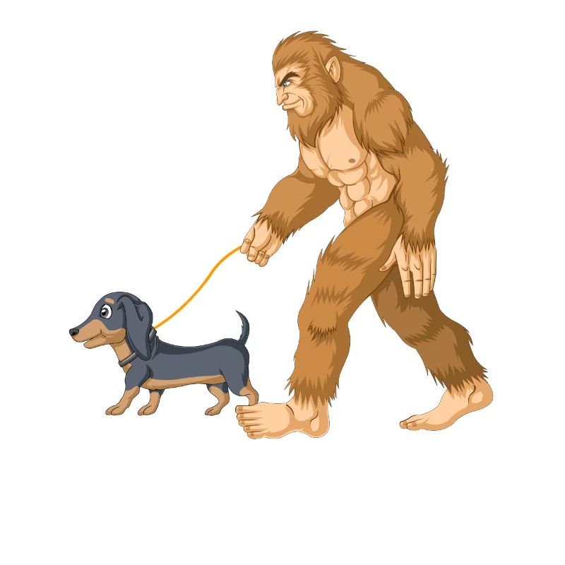Bigfoot Walking Dackel T-Shirt
