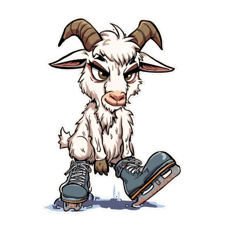Grumpy goat skating