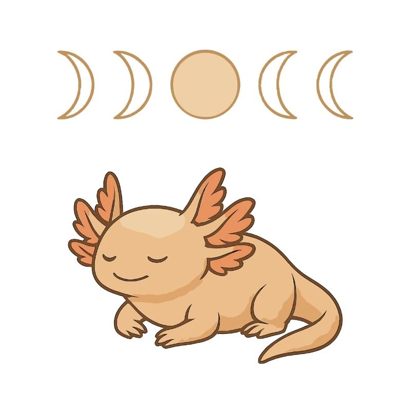 Axolotl Design – Mystic Mondphasen