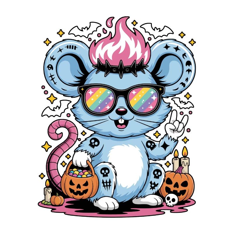 Rocker Maus Halloween Ratte