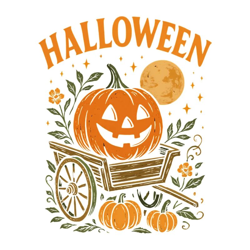 Herbst Halloween Kürbis Wagen